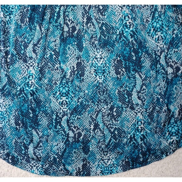 Jones New York Womens 22W Snake Reptile Print Button Blouse Top Streach - Picture 11 of 16